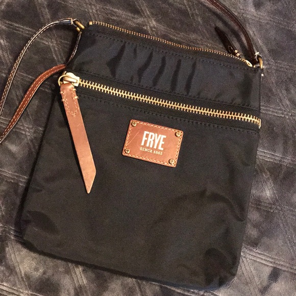 frye ivy zip crossbody nylon handbag